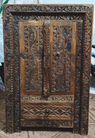 Wooden Carving Almirah