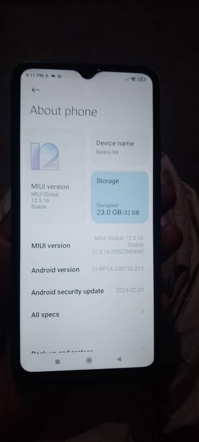 Xiaomi Redmi 9A non pta only with box.