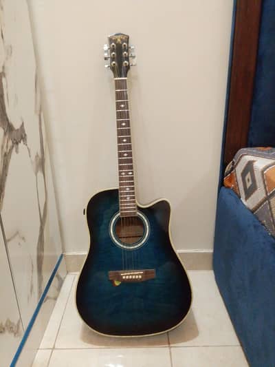 Indiana branded guitar,blue all best tuned 6 strings for professionals