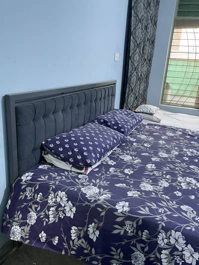 Iron bed with mattress orthopedic
