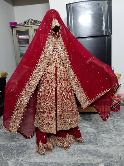 Self-Designed & Brand New Designer Bridal Outfit + Matching Clutch.