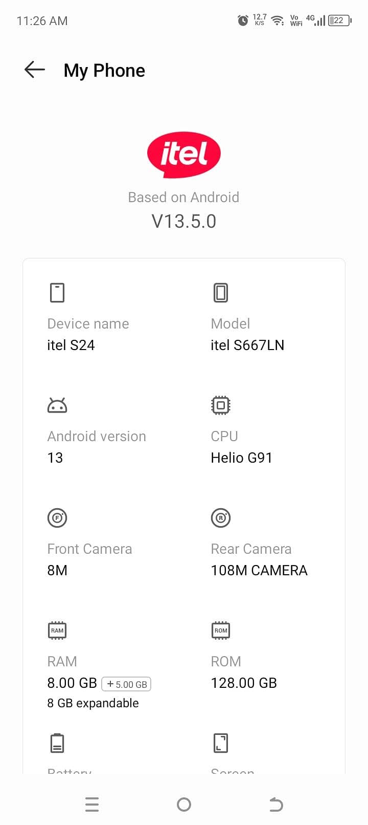 Itel S24 5