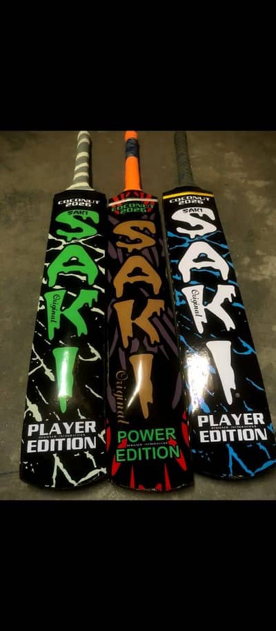 Professional Tape ball Cricket Bat with many Stickers variants