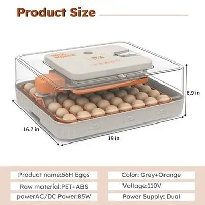 HHD Wonegg 56 eggs fully automatic hatchery machine incubator dual po — photo 3