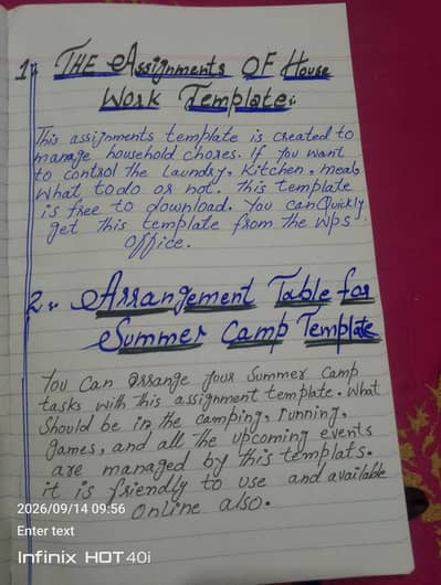 Title: Professional Handwritten Assignment Writer Available