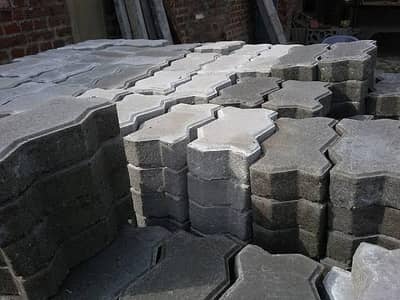used tuff pavers grey color