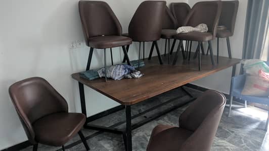 Dining table Size 8 Feet By 4 Feet 8 chair's