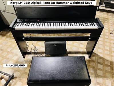 Korg LP-380 Digital Piano 88 Hammer Weighted keys /Keyboard/Guitar
