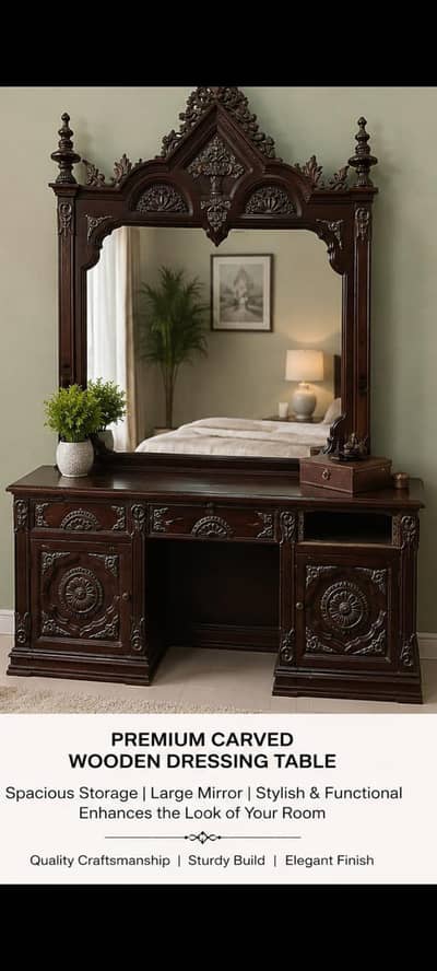King size Bed,Dressing & side Tables
