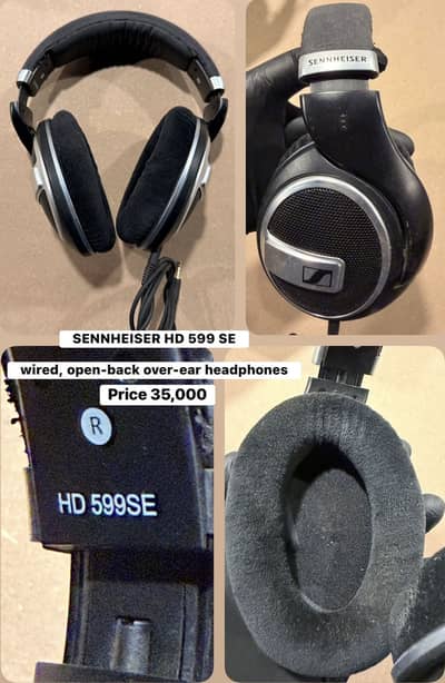 Sennheiser HD 599 SE Studio Headphones /Piano/Guitar/Keyboard/Amp