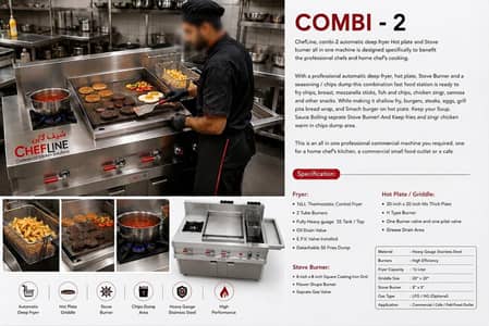 New Fryer, Hot Plate, ss Hood ducting, pizza setup