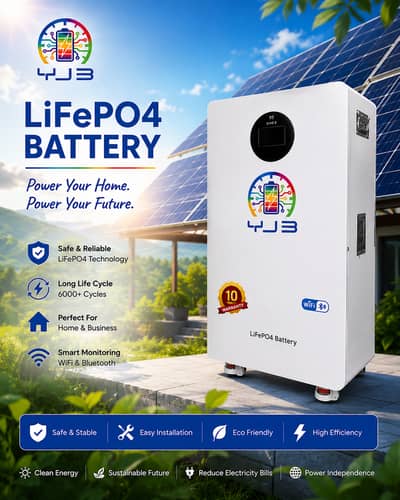 YJB lithium battery/hyner /absen/goodwe/soluna/6000cycle/5kw/10kw/16k