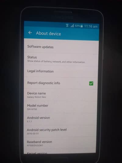 Samsung Mobile Note3 Neo