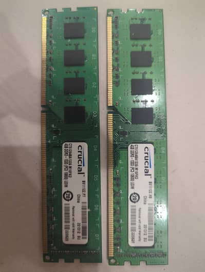 Crucial 8GB (2x4GB) DDR3 1333MHz Desktop RAM | 240-Pi