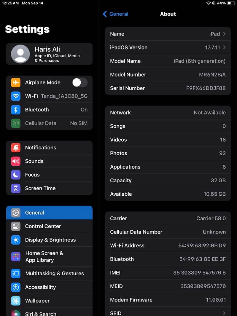 iPad 6th Genration 2