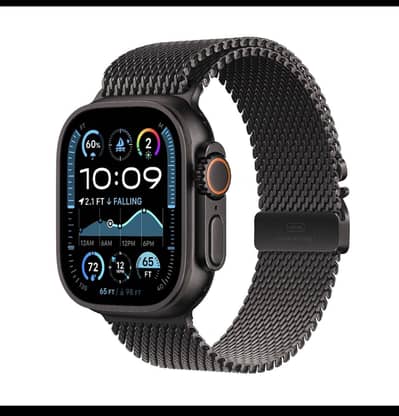 Apple Watch Ultra 2 49mm Black Titanium Milanese Loop