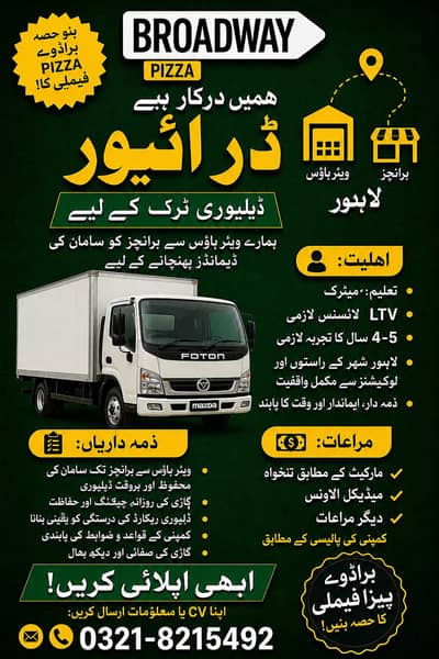 ڈرائیور کی ضرورت ہے