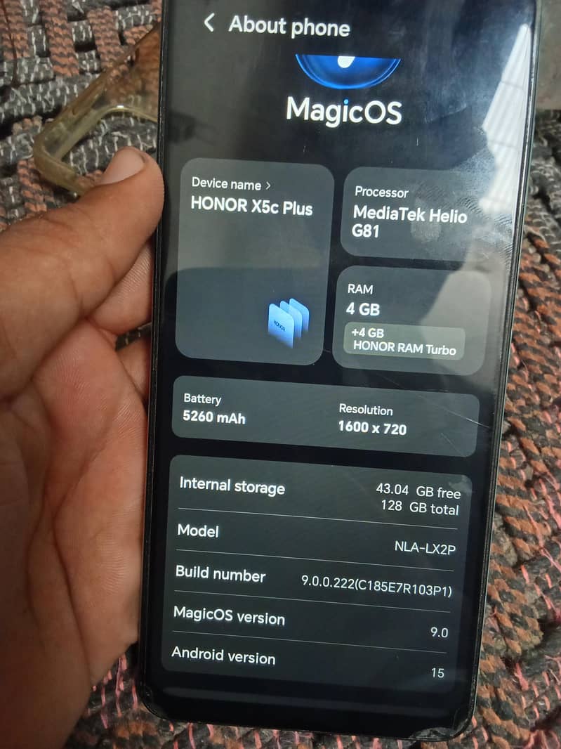 honor x5 plus 1