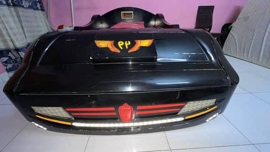 Urgent Sale! Wooden Sports Car Bed + Mattress