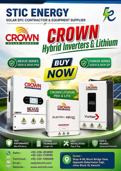 Crown Inverex Fronius Growatt Huawei Itel Hybrid Inverters 3kW-10kW