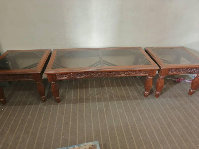 Sofa Set & three Coffee Tables for sale 2
