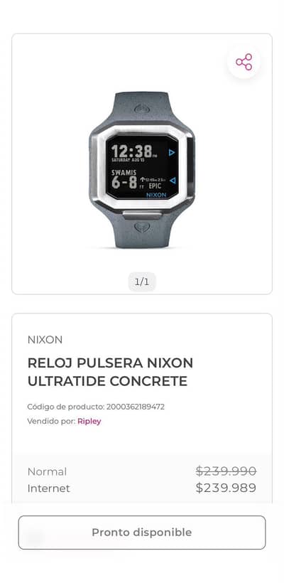 original nixon ultratide smart watch