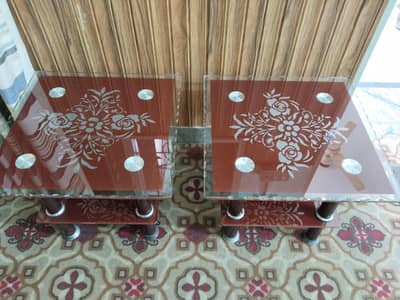 3 tables of glass (2+1+1)