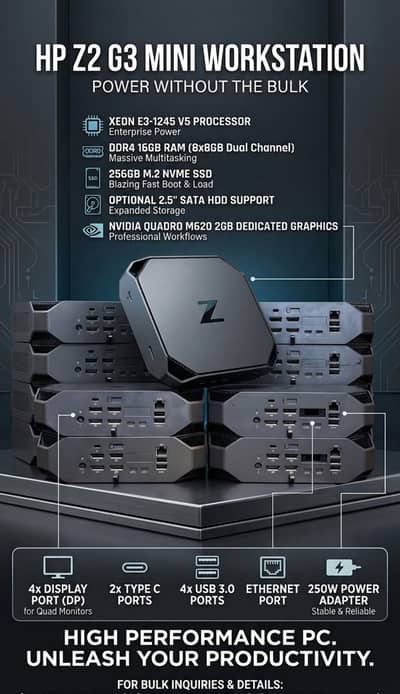 Heavy-Duty Performance PC! HP Z2 G3 Mini Workstation