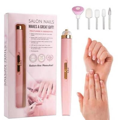Rechargeable Nail Drill Machine with LED Light – 6 Attachments
