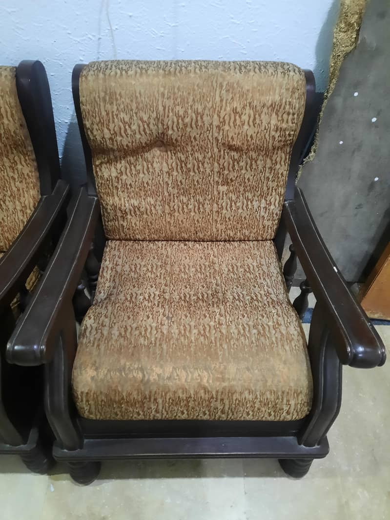Real Solid Wood Sofa Set 3
