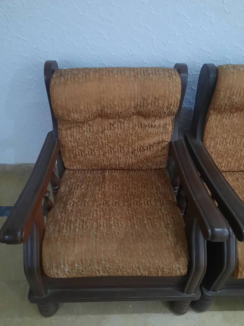 Real Solid Wood Sofa Set 4