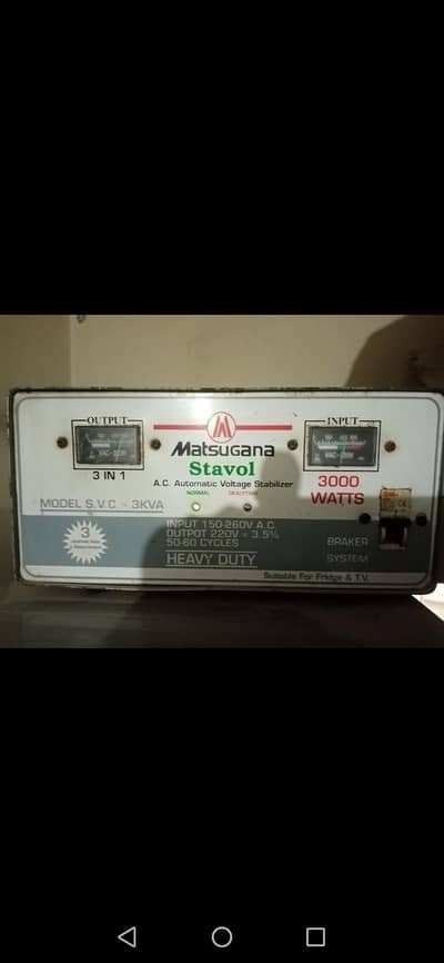 copper winding stabilizer 3000 watts