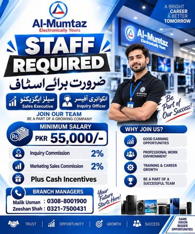Marketing & sales staff required