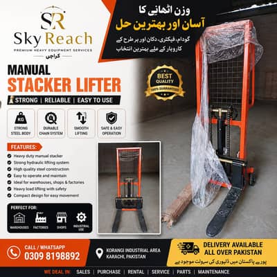 Premium Quality Heavy Duty Stacker For Warehouses, Factories, Industry