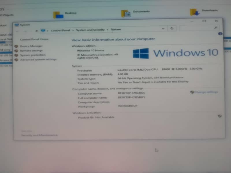 Hp pc model E8400 4