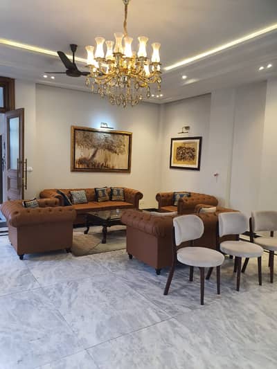 F-7 Excellent 600 SQY Fully Furnished Triple Story House Along With Lift All New Proper 7 Bedrooms, Proper 7 Attached Bathrooms