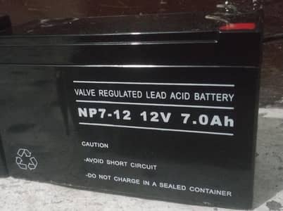 7.0AH. . . 12 volt. . . battery new