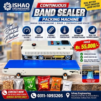 Continuous Band Sealer Machine Automatic Heat Sealing Packing Machine