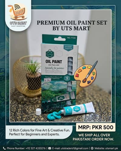 12 Color Oil Paint Se