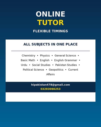 ASSALAMU AALAIKUM. tutor available for chemistry. physics. and more