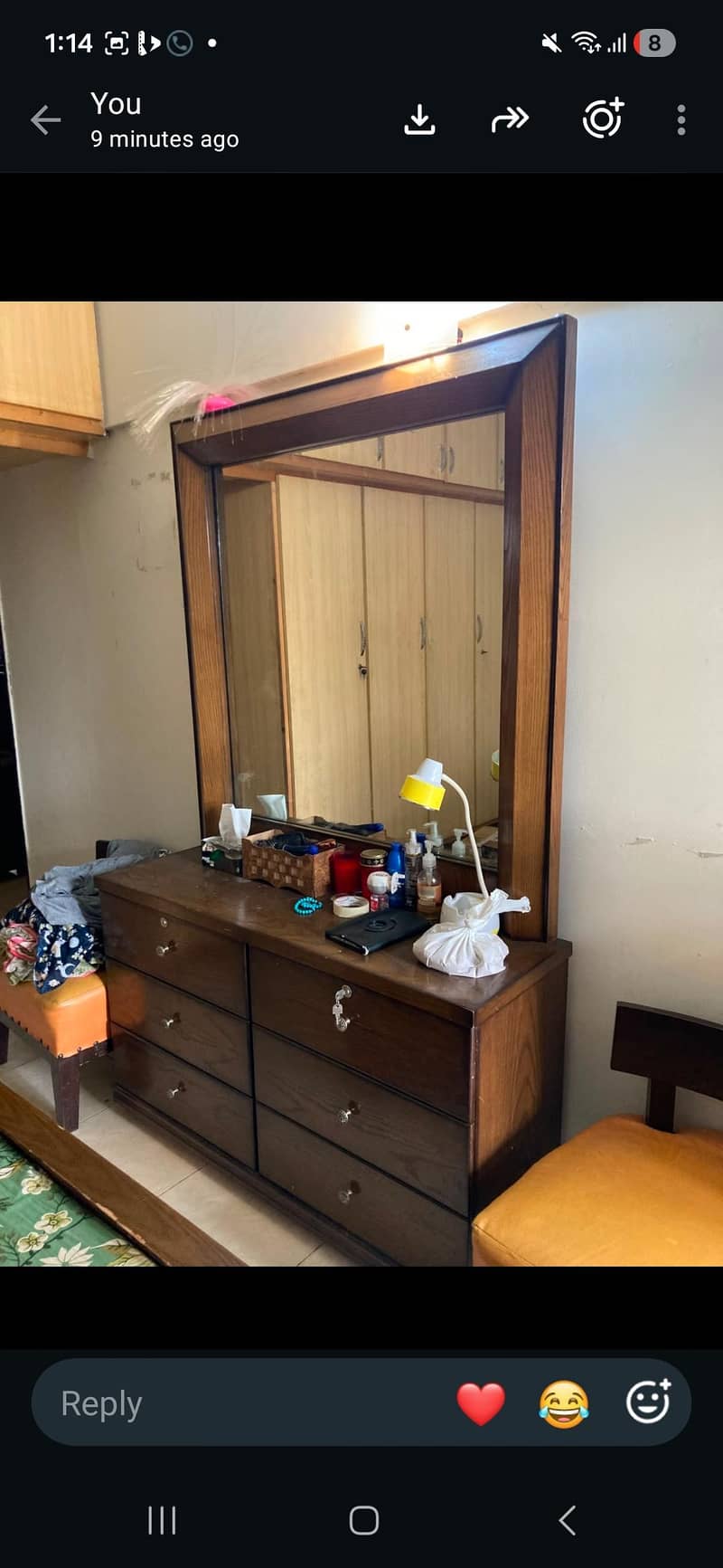 Double bed with side tabel,Dressing 0