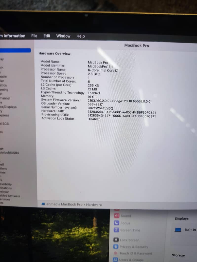 Apple MacBook pro 1