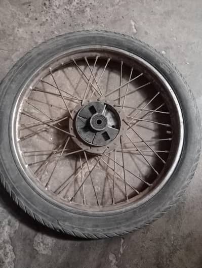 rear wheel with hub