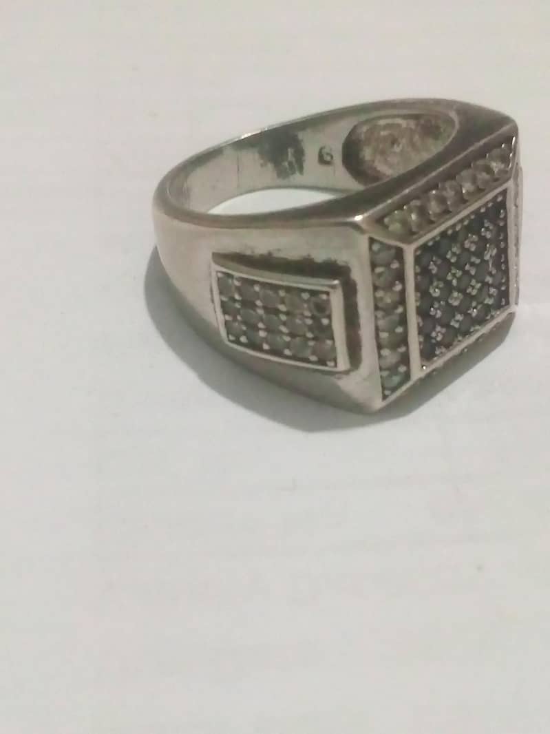 Silver Ring with diamond 1