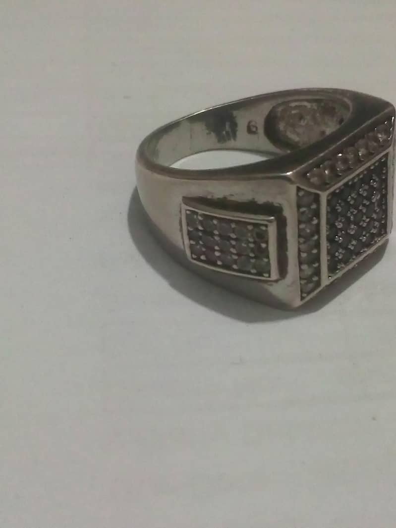 Silver Ring with diamond 2