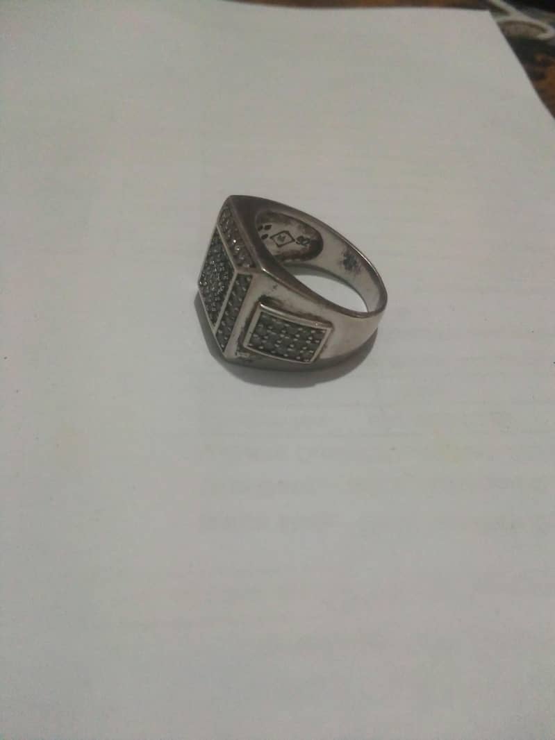 Silver Ring with diamond 3