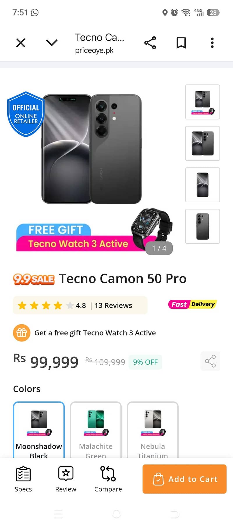 Tecno cemon 50 pro 1