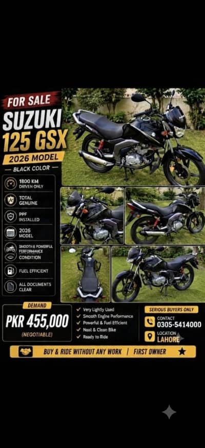 SUZUKI GSX 125 . UNIQUE & BEAUTIFUL BIKE.