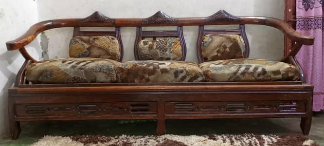 Beautiful Wooden 5-Seater Sofa  Only Rs. 10,000!