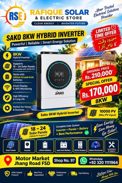 Sako Inverter 8kw PV 10000